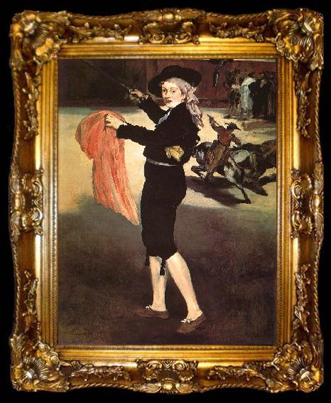 framed  Edouard Manet Mlle Victorine in the Costume of an Espada, ta009-2